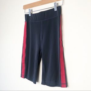 Rag & Bone Striped Biking Shorts Small Navy Blue